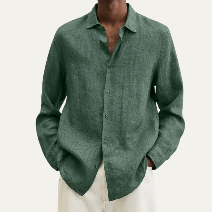 The Rancho Mirage Men’s Classic Breathable Summer Linen Shirt