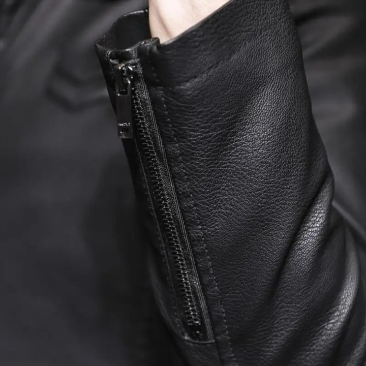 The Menton Men’s Winter Fleece Lined Leather Shearling Jacket