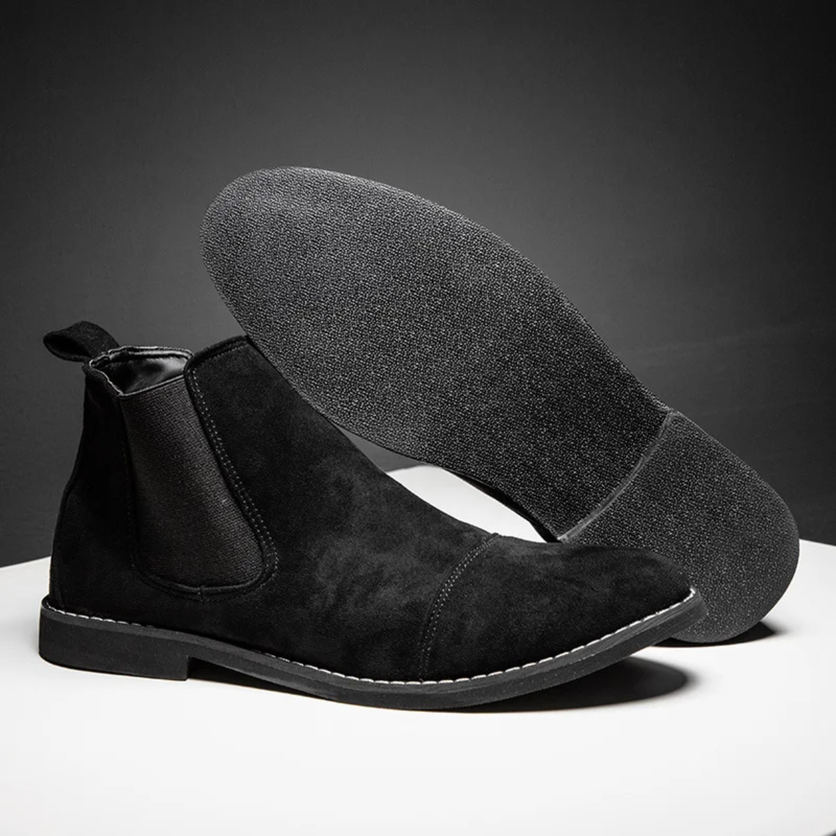 The Harris Men’s Classic Slip On Suede Chelsea Boots
