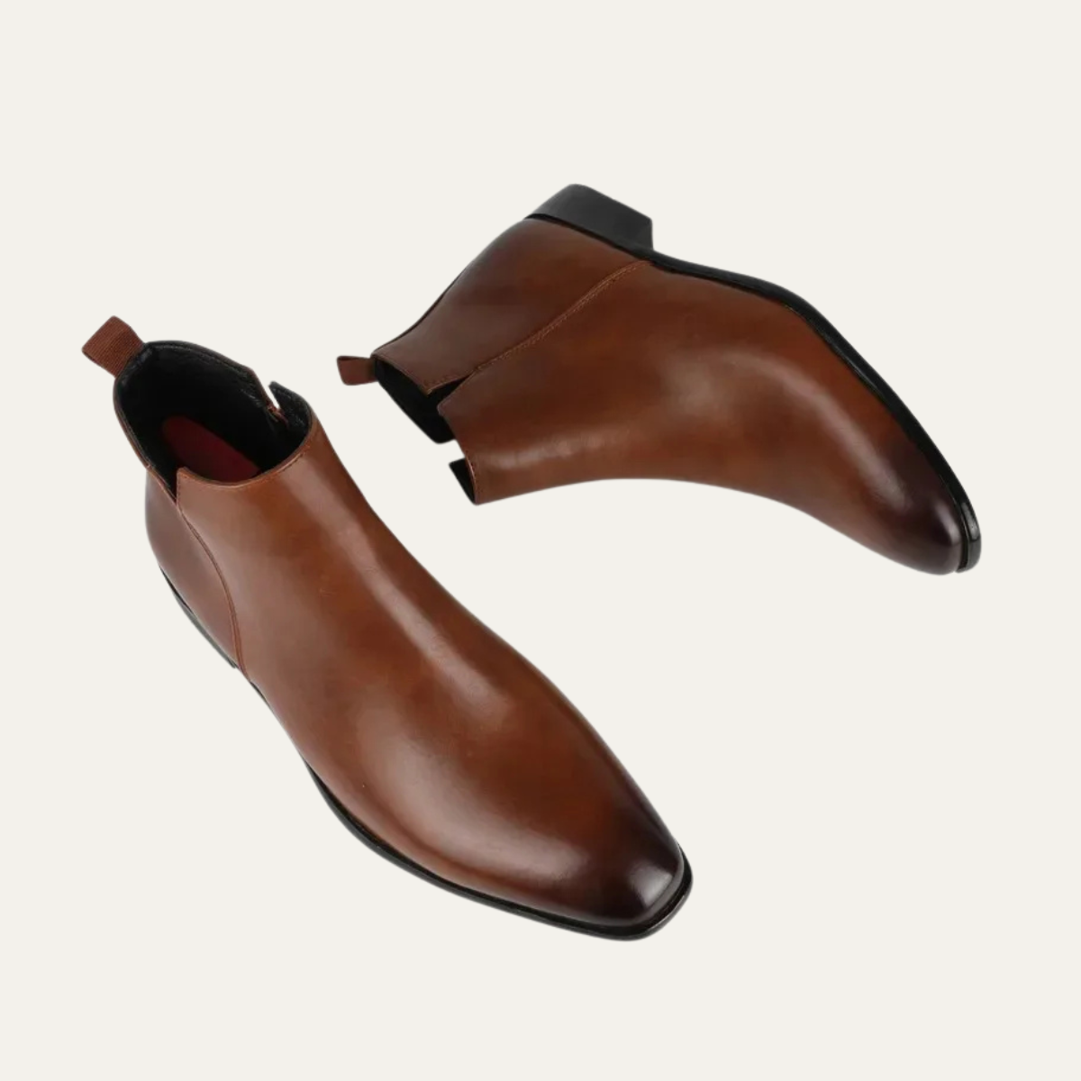 The Marostica Men’s Classic Leather Slip On Ankle Dress Boots