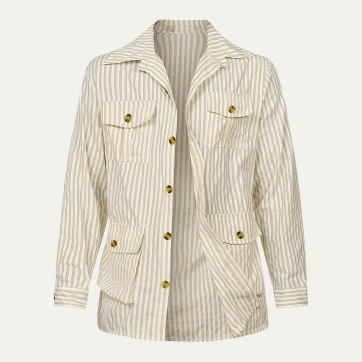 The Lewis Men’s Lightweight Striped Linen Shirt with Belt