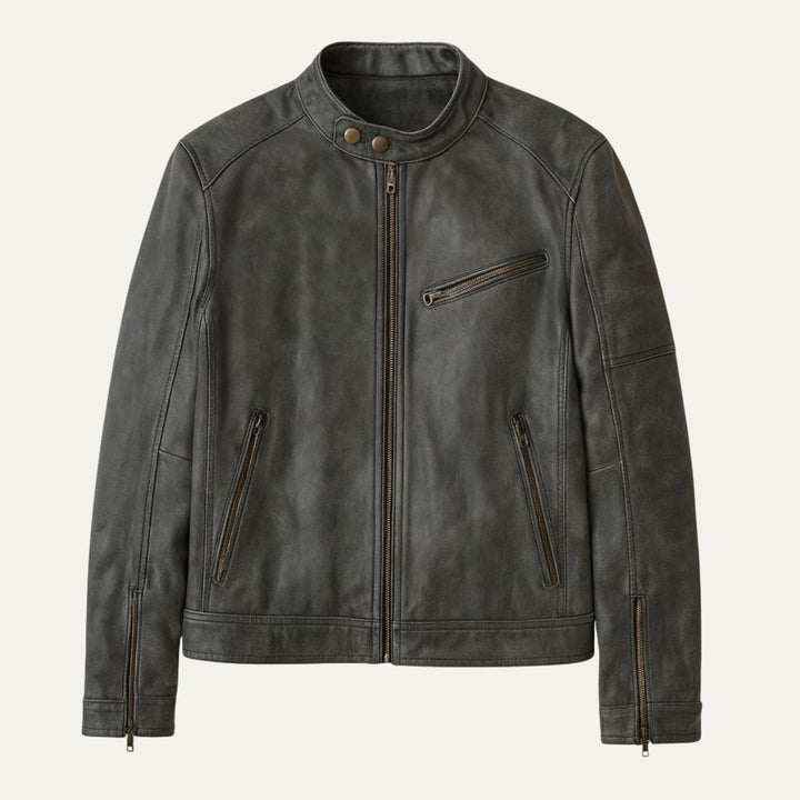 The Brooklyn Faux Leather Biker Jacket – Men’s Classic Motorcycle Style