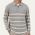 The Woodstock Men's Half Zip Striped Knit Sweater