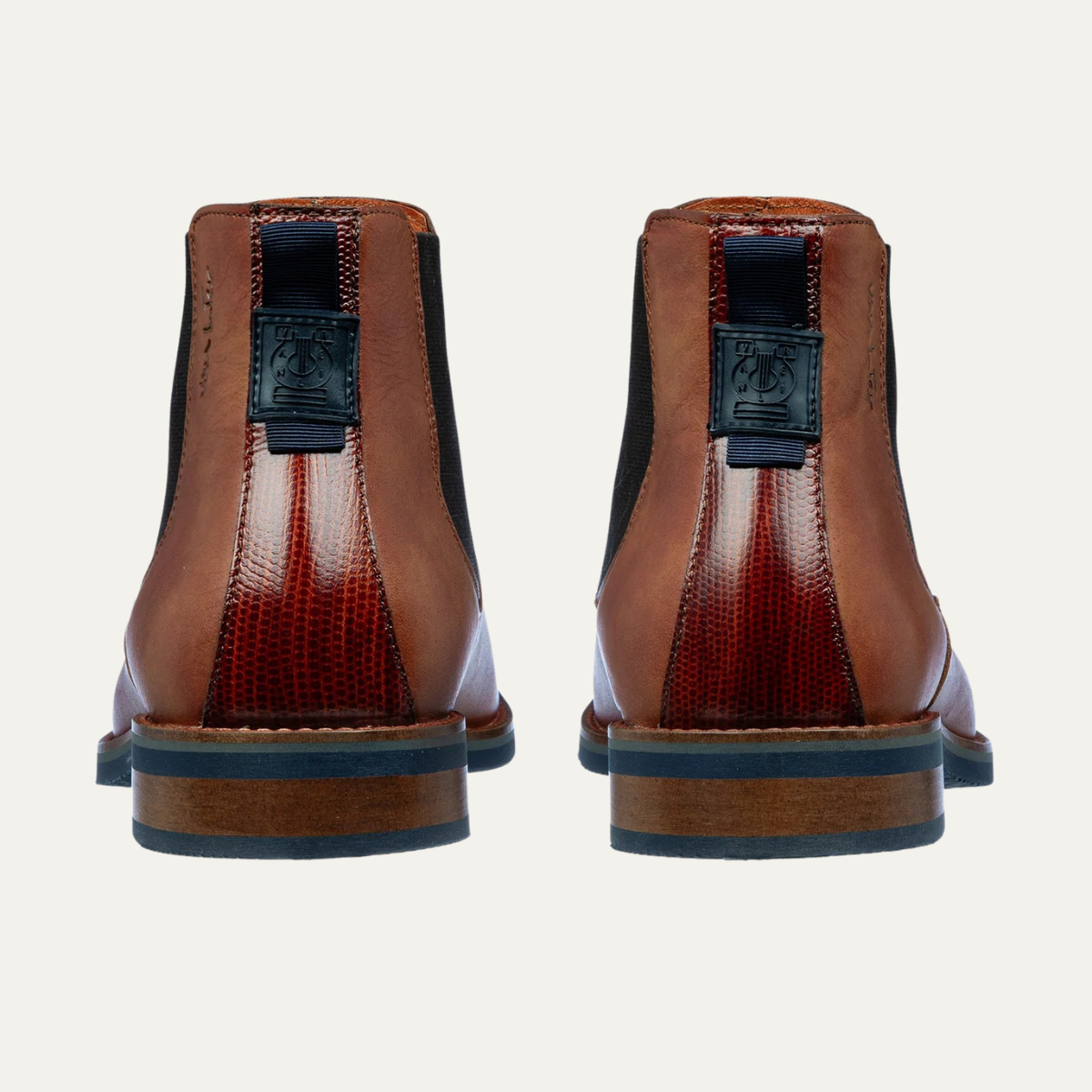 The Umbria Men’s Classic Cognac Leather Chelsea Boots