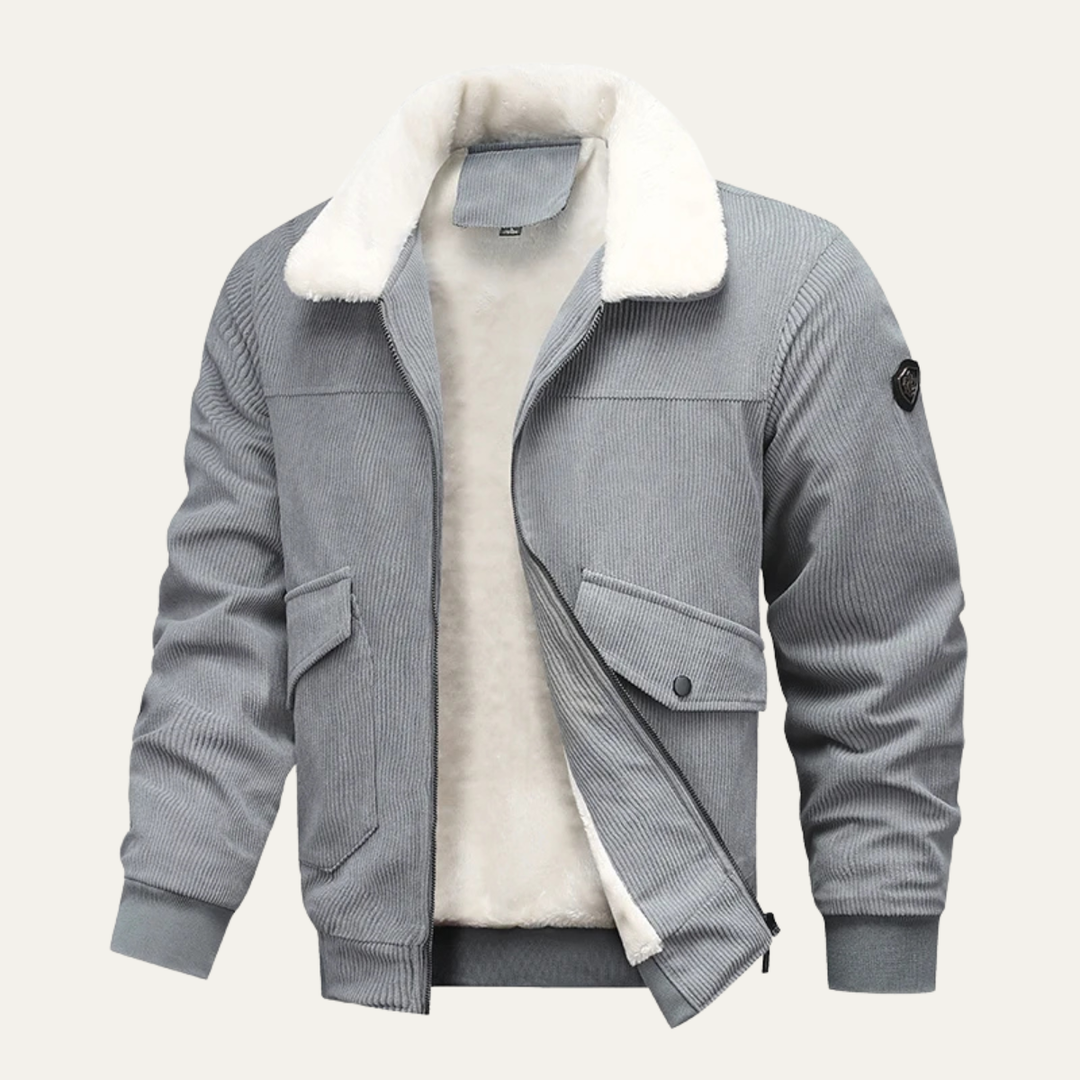 The Montalto Men’s Corduroy Fleece Lined Jacket with Sherpa Collar