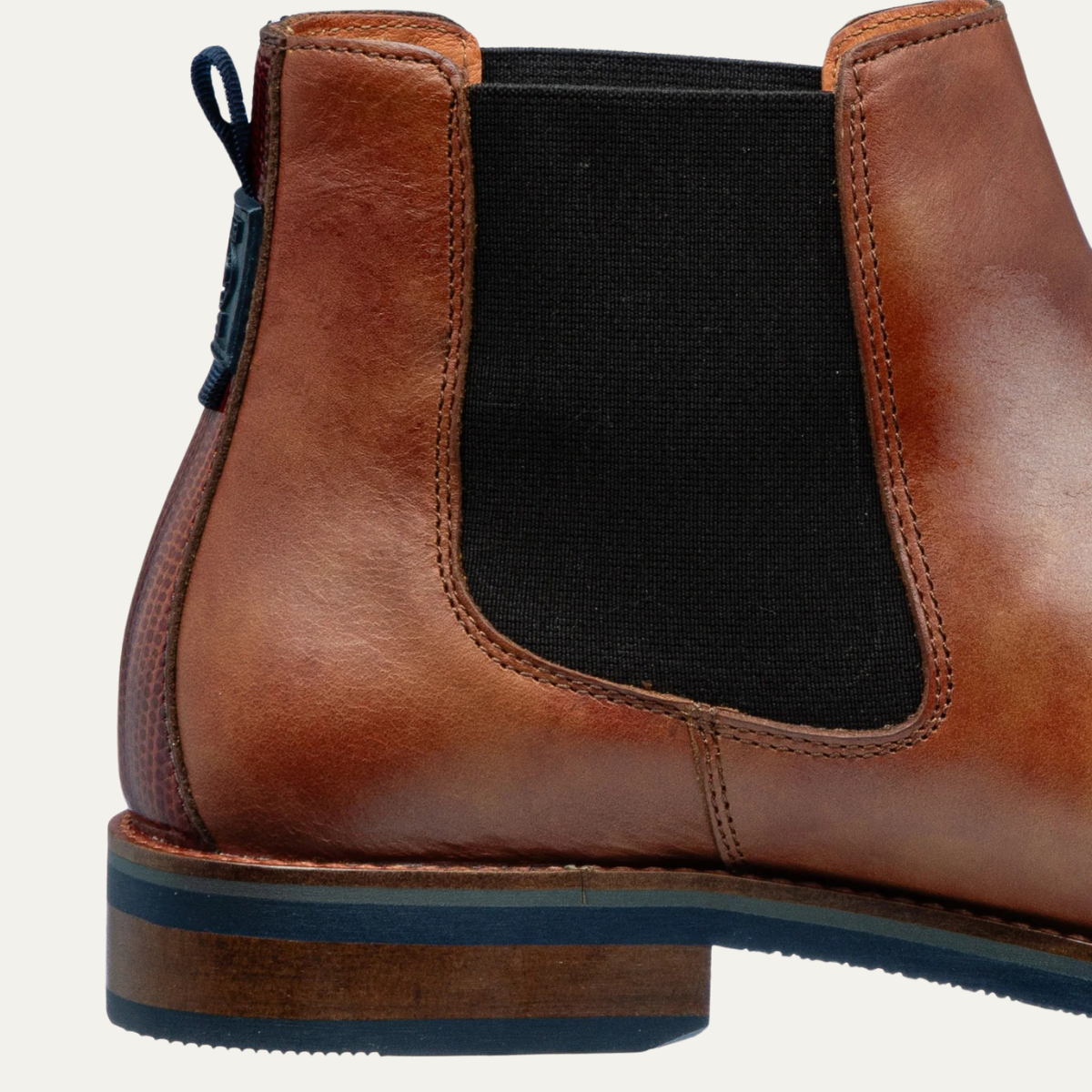 The Umbria Men’s Classic Cognac Leather Chelsea Boots