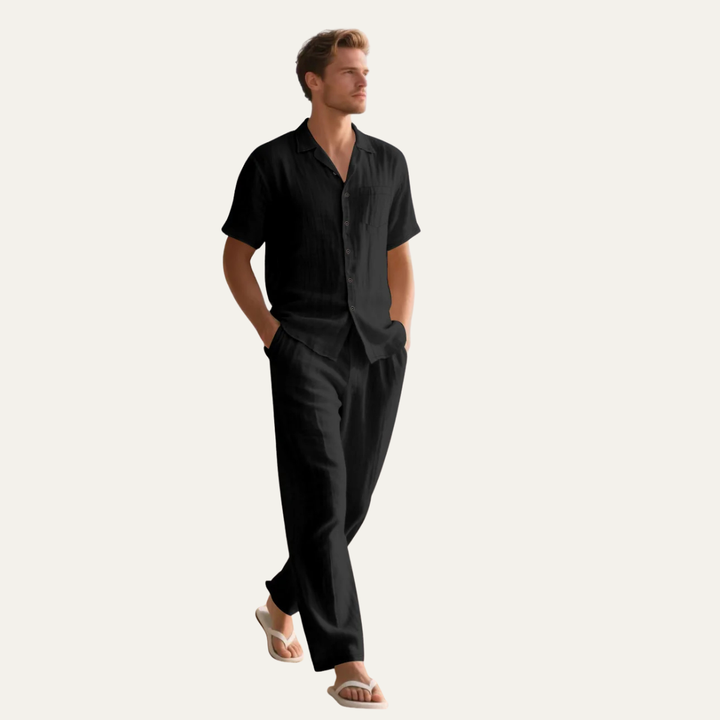 The Meadowfall Men’s Trendy Summer Set – Shirt & Pants