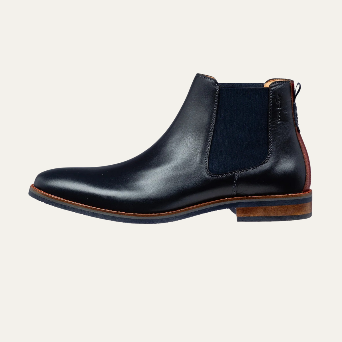The Umbria Men’s Classic Cognac Leather Chelsea Boots