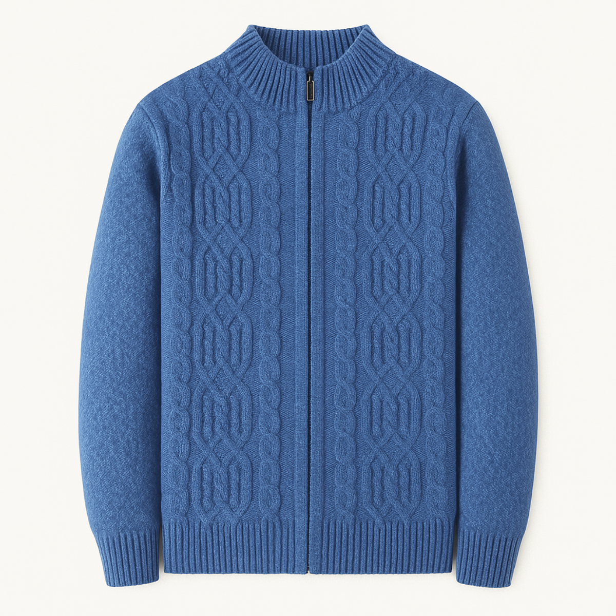The Wentworth Men’s Thick Wool Fleece Cardigan – Warm Knit Cashmere