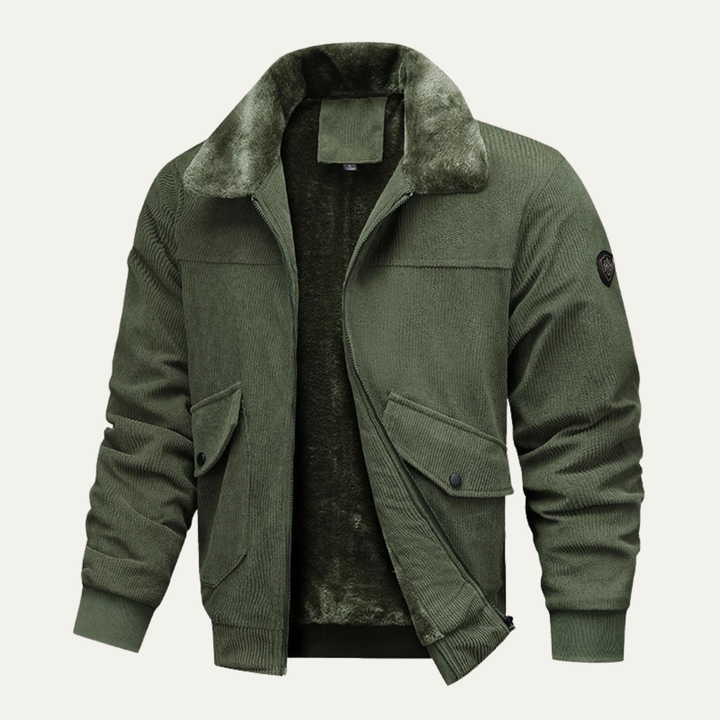 The Montalto Men’s Corduroy Fleece Lined Jacket with Sherpa Collar