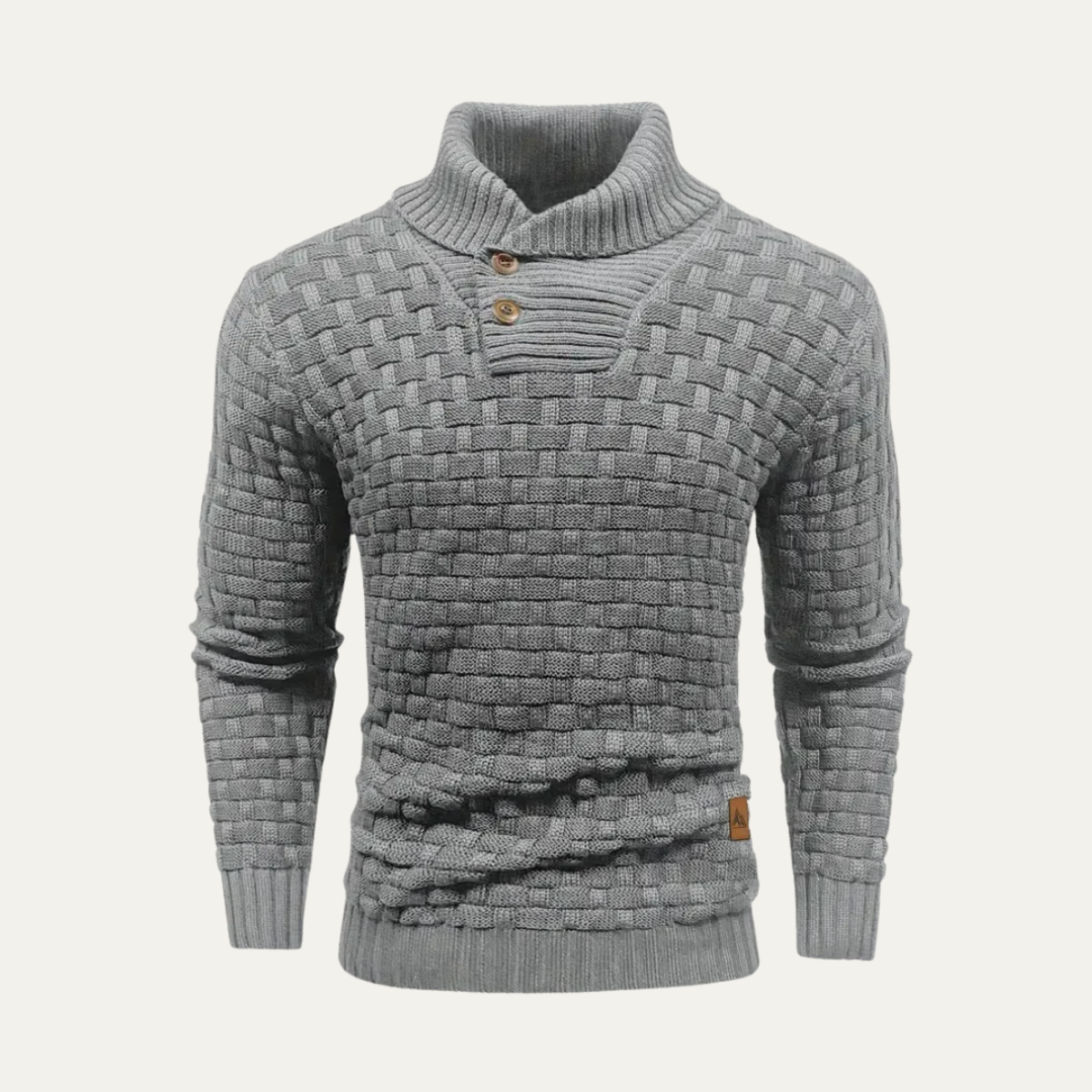 The Brighton Men’s Chunky Knit Sewater with Buttons