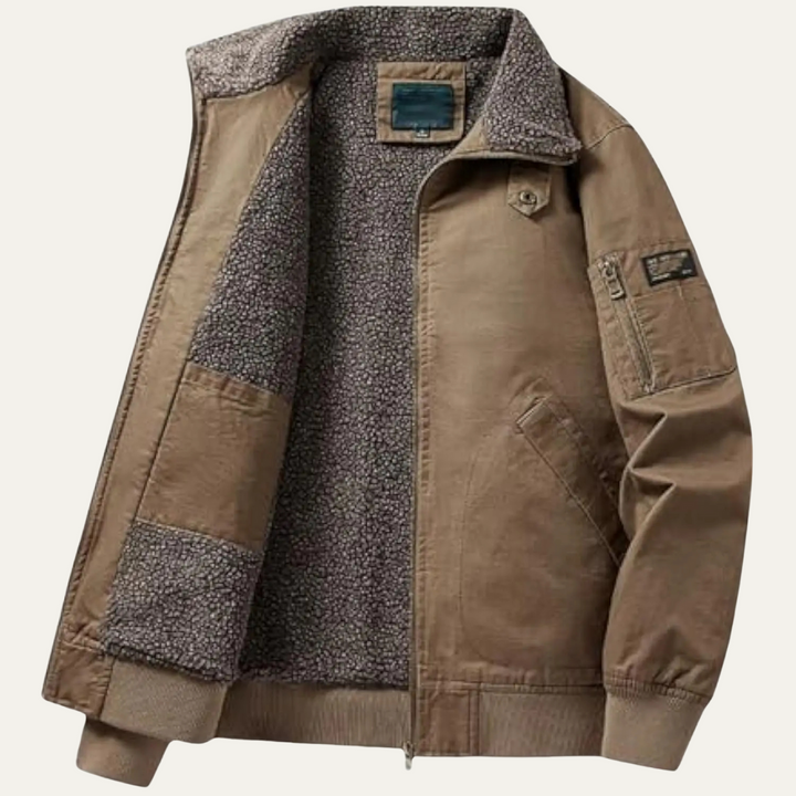 Men’s Shearling Line Winter Bomber Jacket