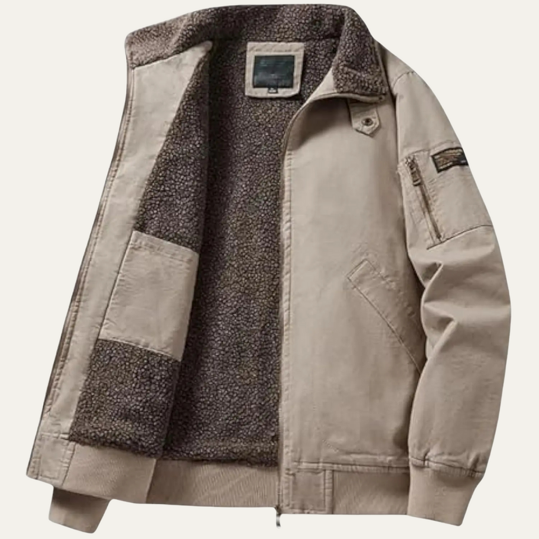 Men’s Shearling Line Winter Bomber Jacket