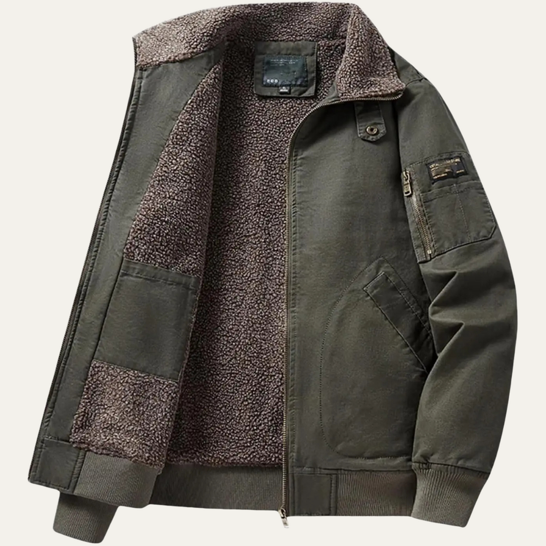 Men’s Shearling Line Winter Bomber Jacket