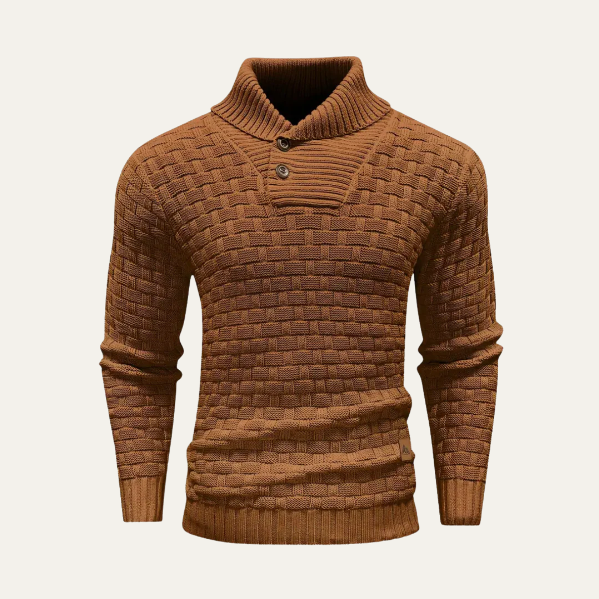 The Brighton Men’s Chunky Knit Sewater with Buttons