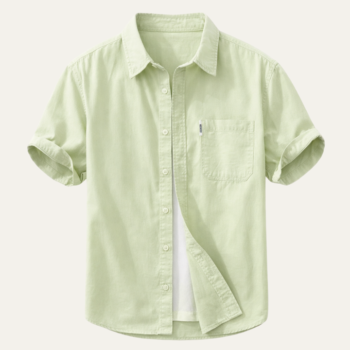 The Ashwater Men’s 100% Cotton Casual Shirt with Pocket