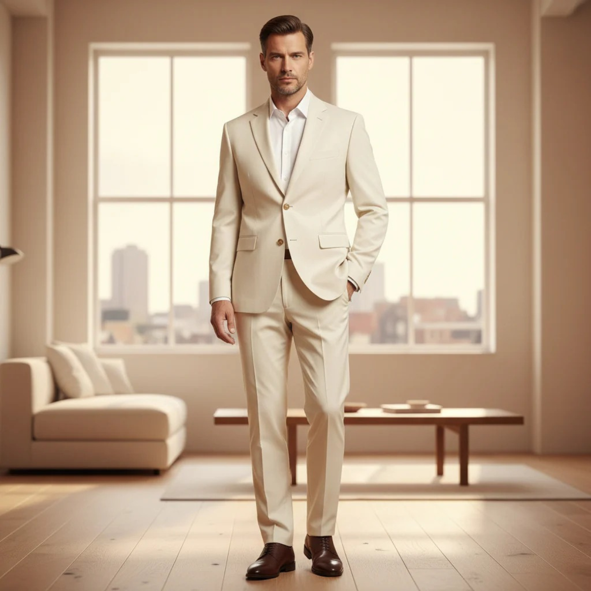 The Brookfield Men’s Slim Fit Suit Set – Modern Blazer and Pants Elegant Set