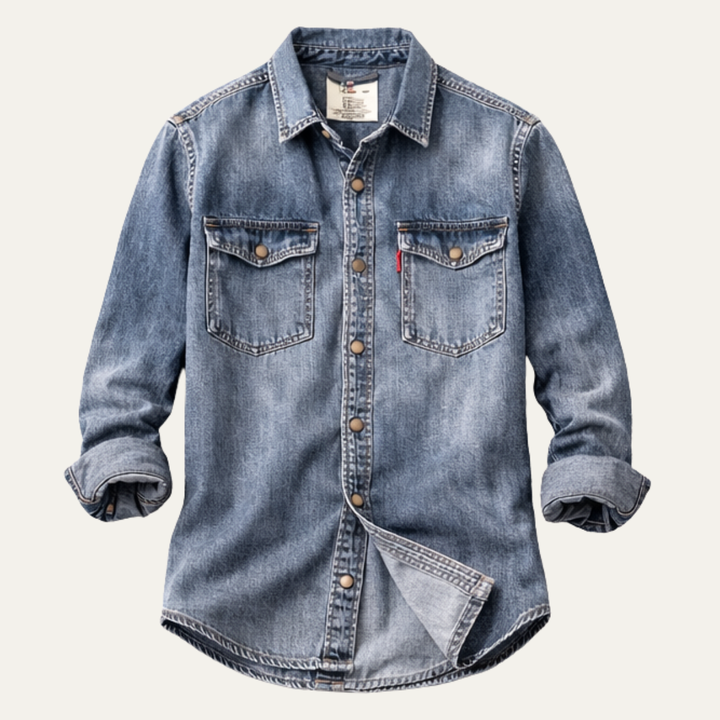 The Brescia Men’s Washed Retro Denim Shirt