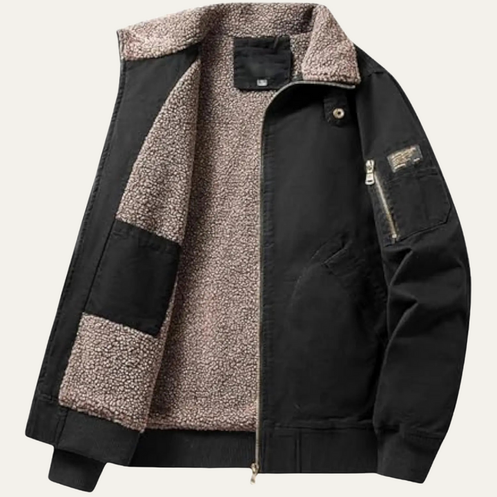 Men’s Shearling Line Winter Bomber Jacket