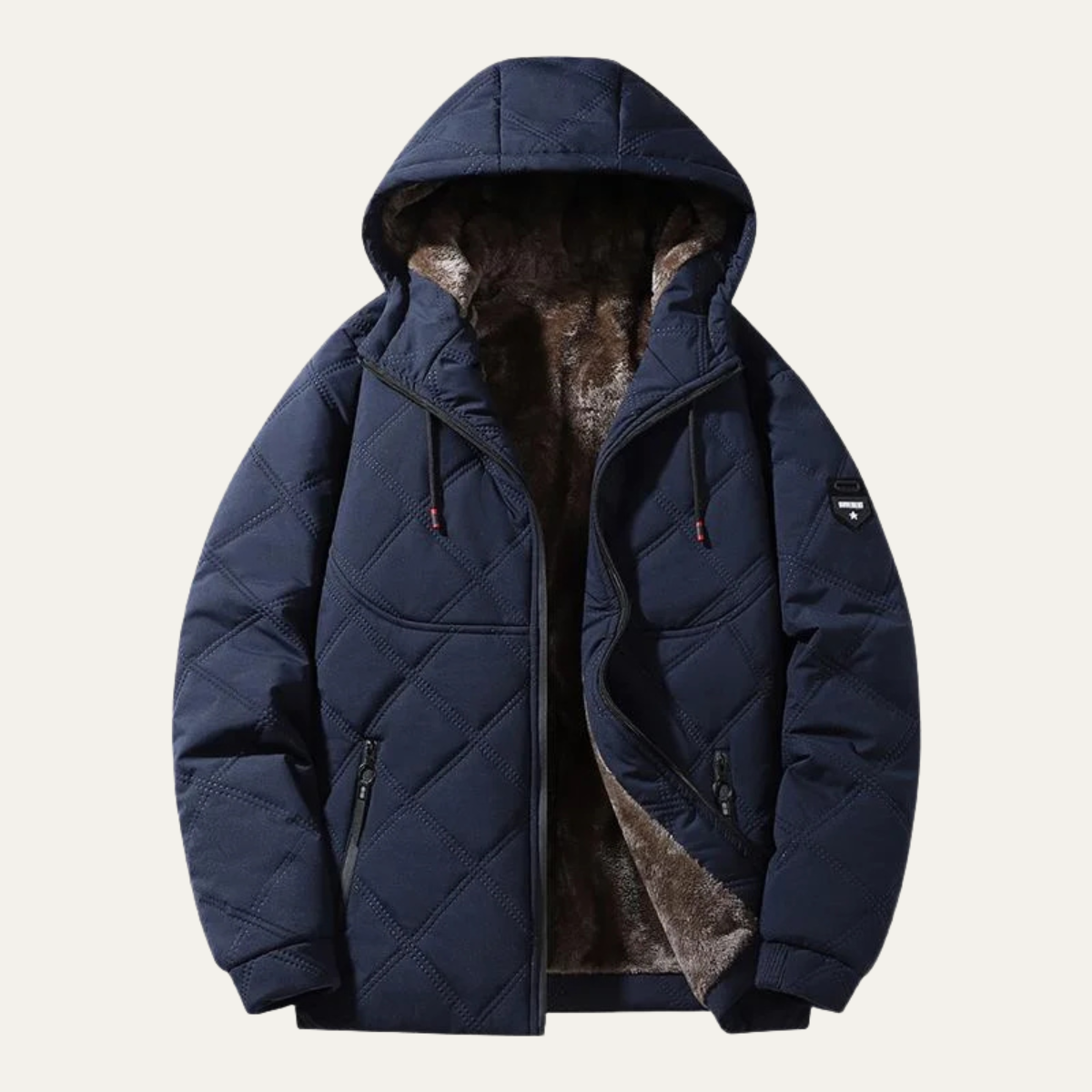 The Greenock Men’s Warm Winter Quilted Puffer Jacket with Fleece Lining