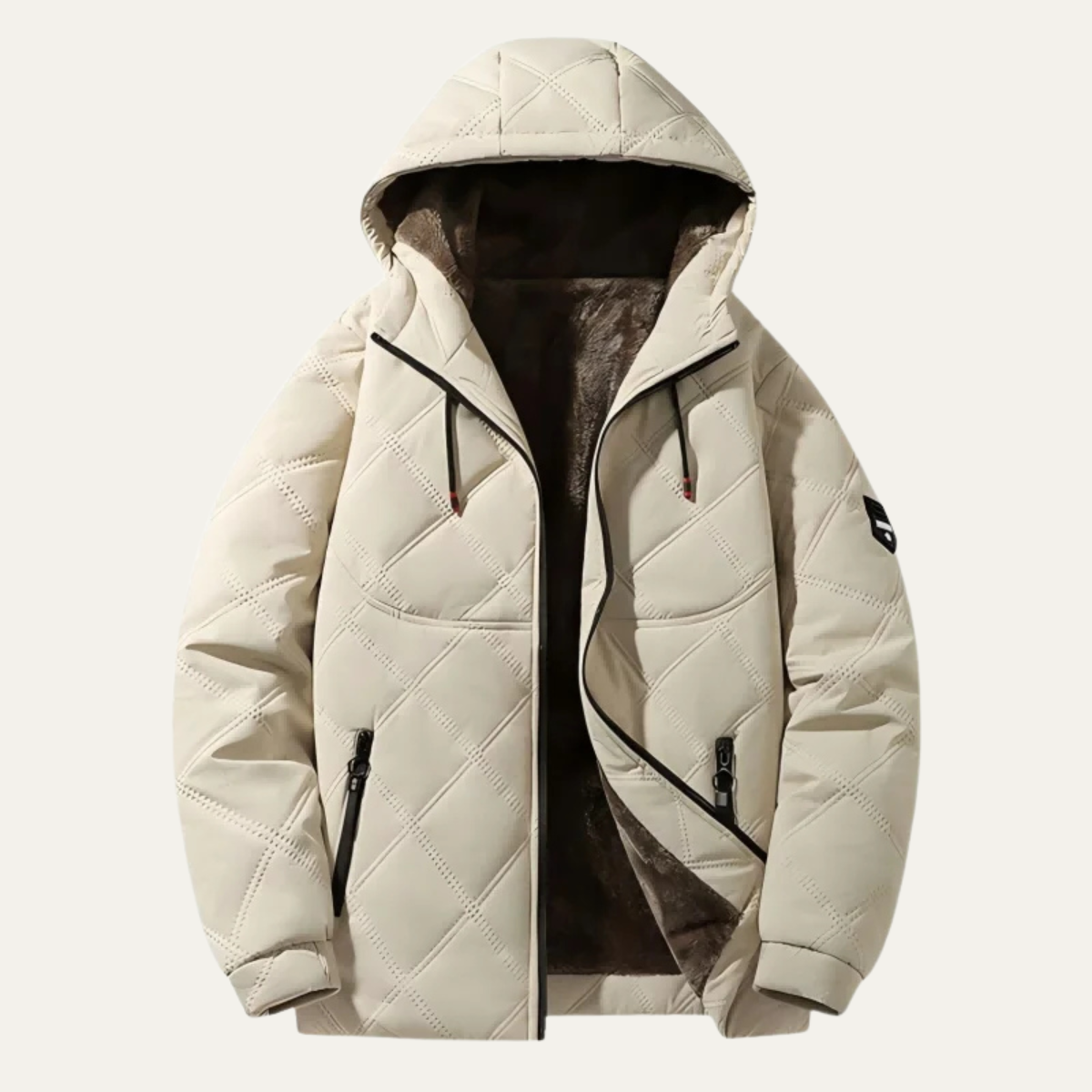 The Greenock Men’s Warm Winter Quilted Puffer Jacket with Fleece Lining