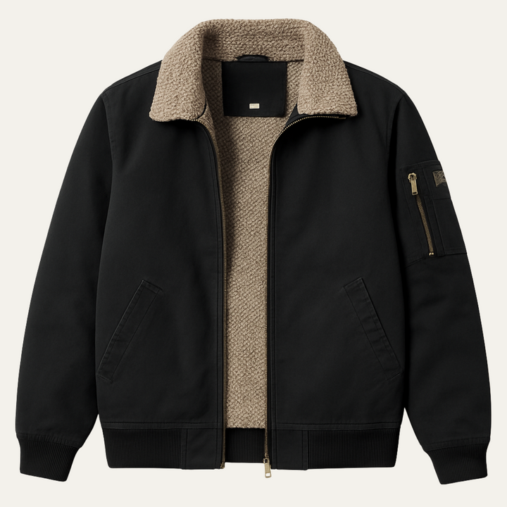 Men’s Shearling Line Winter Bomber Jacket