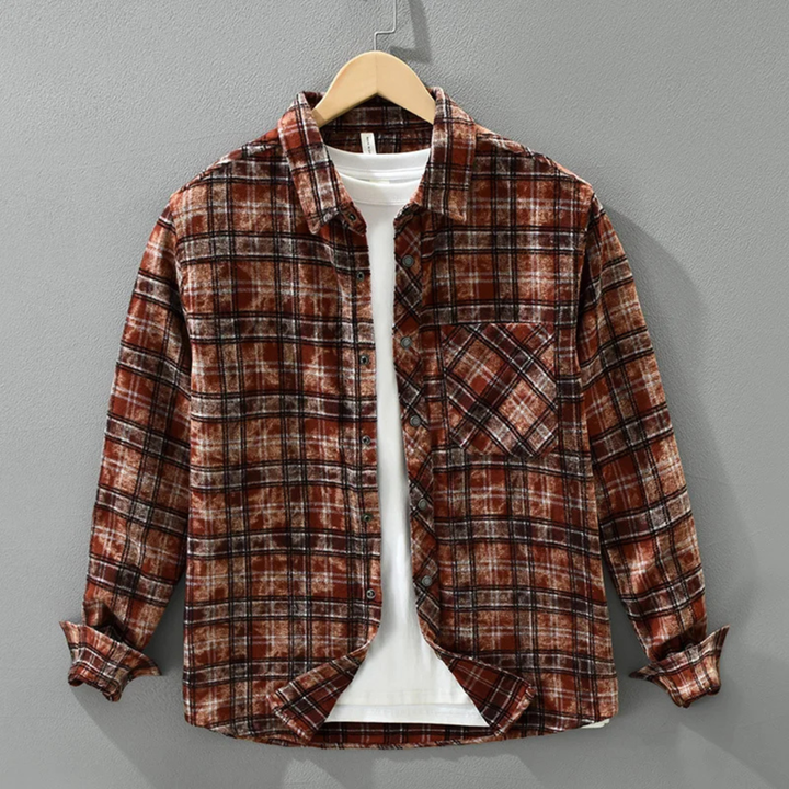 The Southgate Men’s Vintage Plaid Brushed Shirt