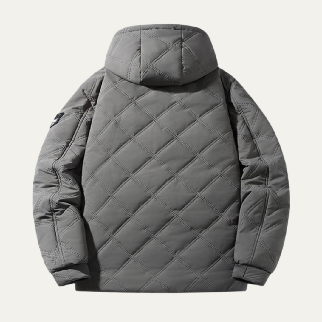 The Coatbridge Men’s Winter Quilted Puffer Jacket with Fleece Lining