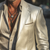 The Monaco Men’s Silver Metallic Blazer – Luxury Party & Dinner Jacket