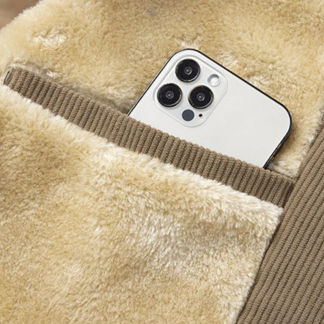 The Montalto Men’s Corduroy Fleece Lined Jacket with Sherpa Collar
