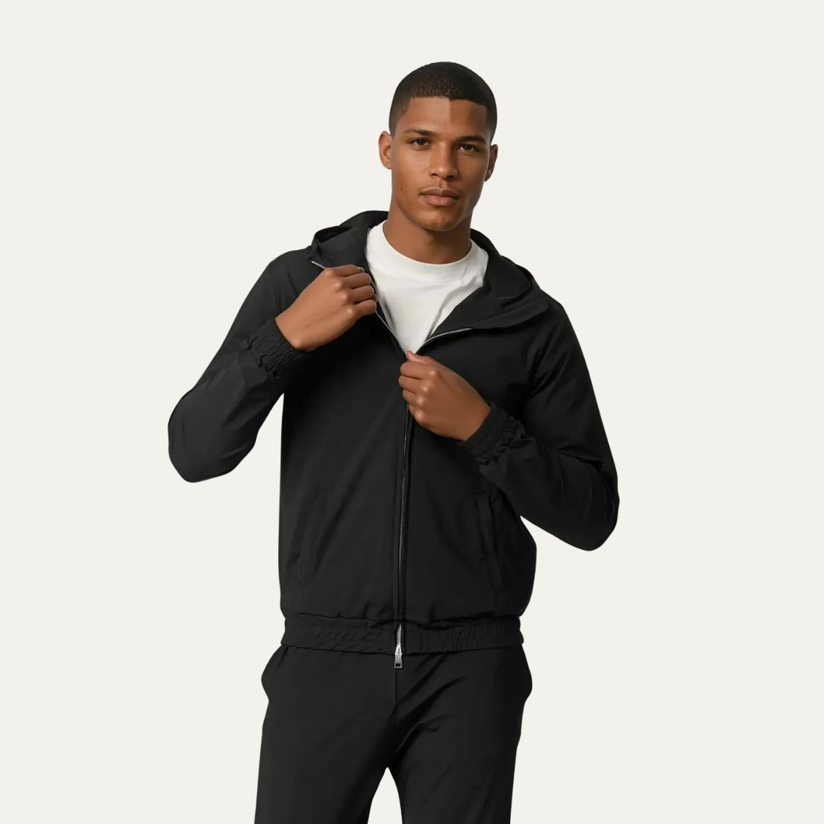 The Phantom Black Luxury Men’s Modern Co Ord Lounge Wear Set
