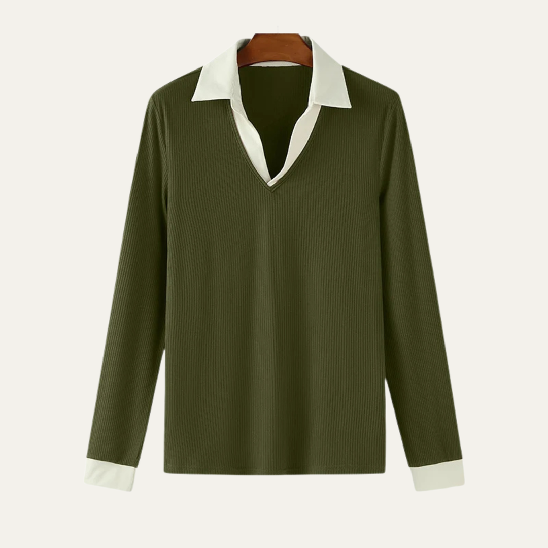 The Stromboli Men’s Slim Fit Casual Knit Patchwork Shirt
