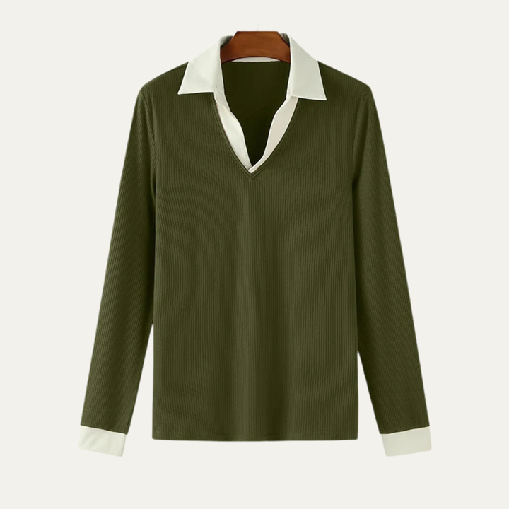 The Stromboli Men’s Slim Fit Casual Knit Patchwork Shirt