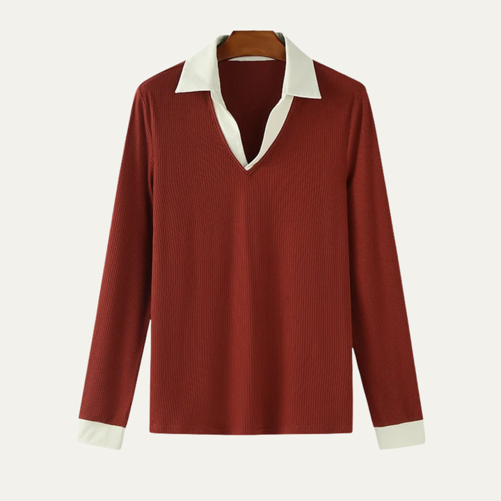 The Stromboli Men’s Slim Fit Casual Knit Patchwork Shirt