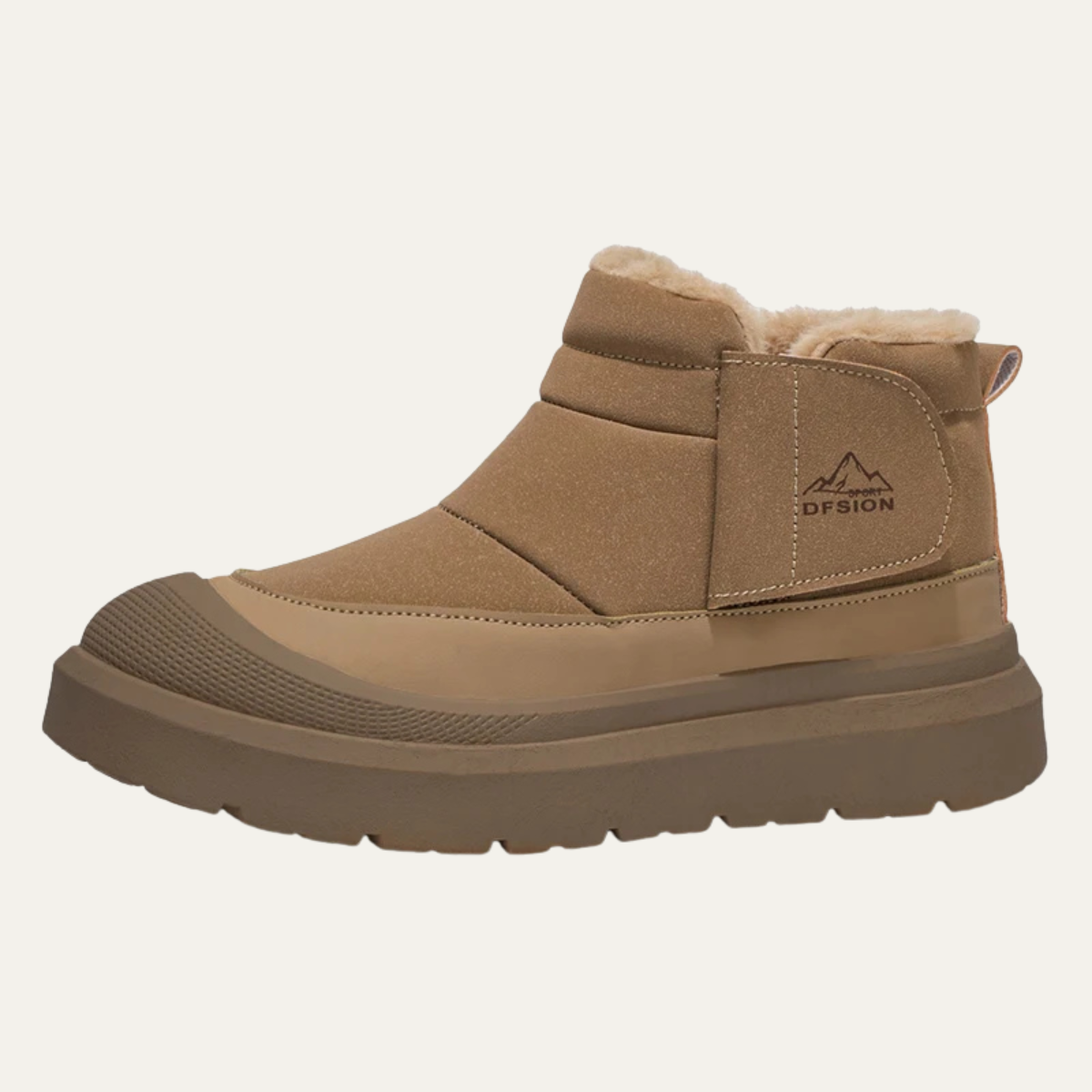 The Frascati Men’s Waterproof Fur Lined Slip On Anti Slip Ankle Snow Boots