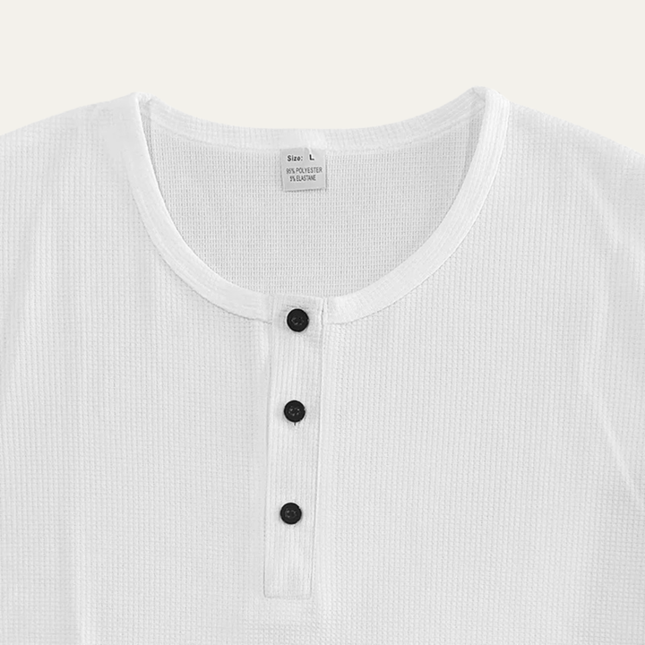 The Pinecrest Creek Men’s Casual Waffle Henley Thermal Shirt