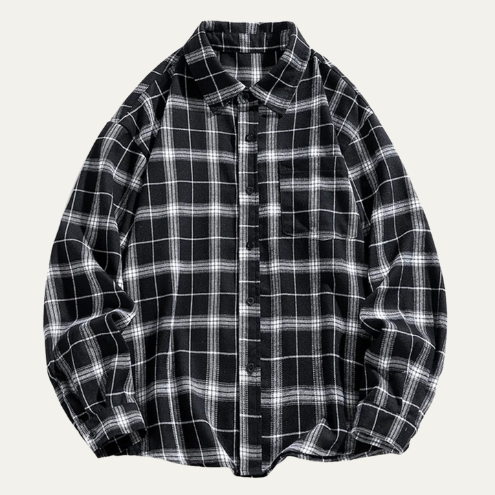 The Glenhurst Men’s Loose Fit Casual Retro Plaid Shirt