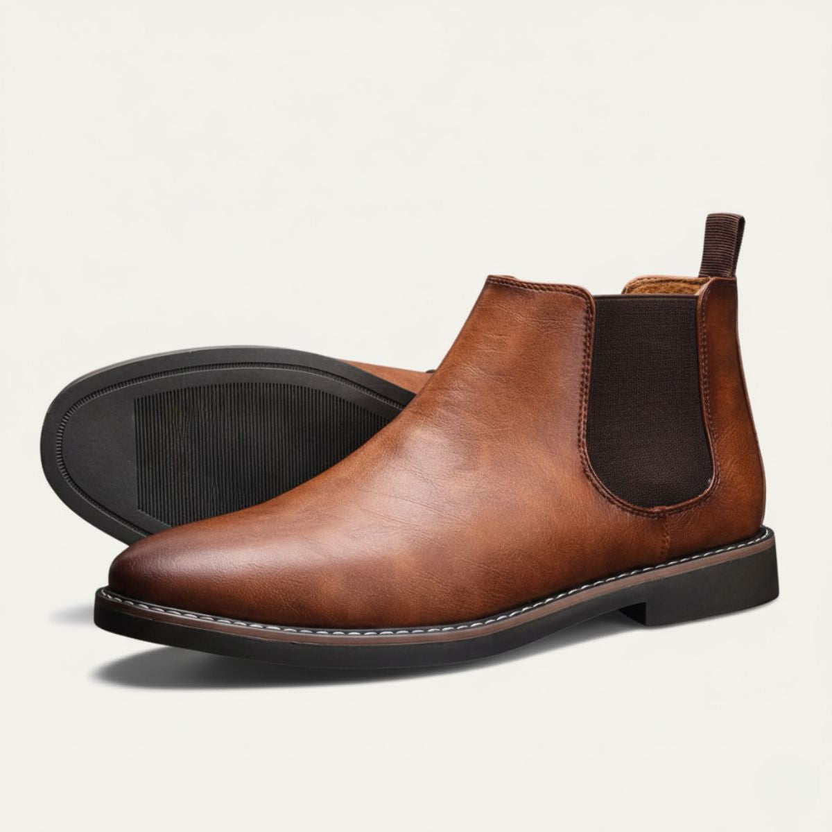 The Highlands Men's Durable Leather Chelsea Boots