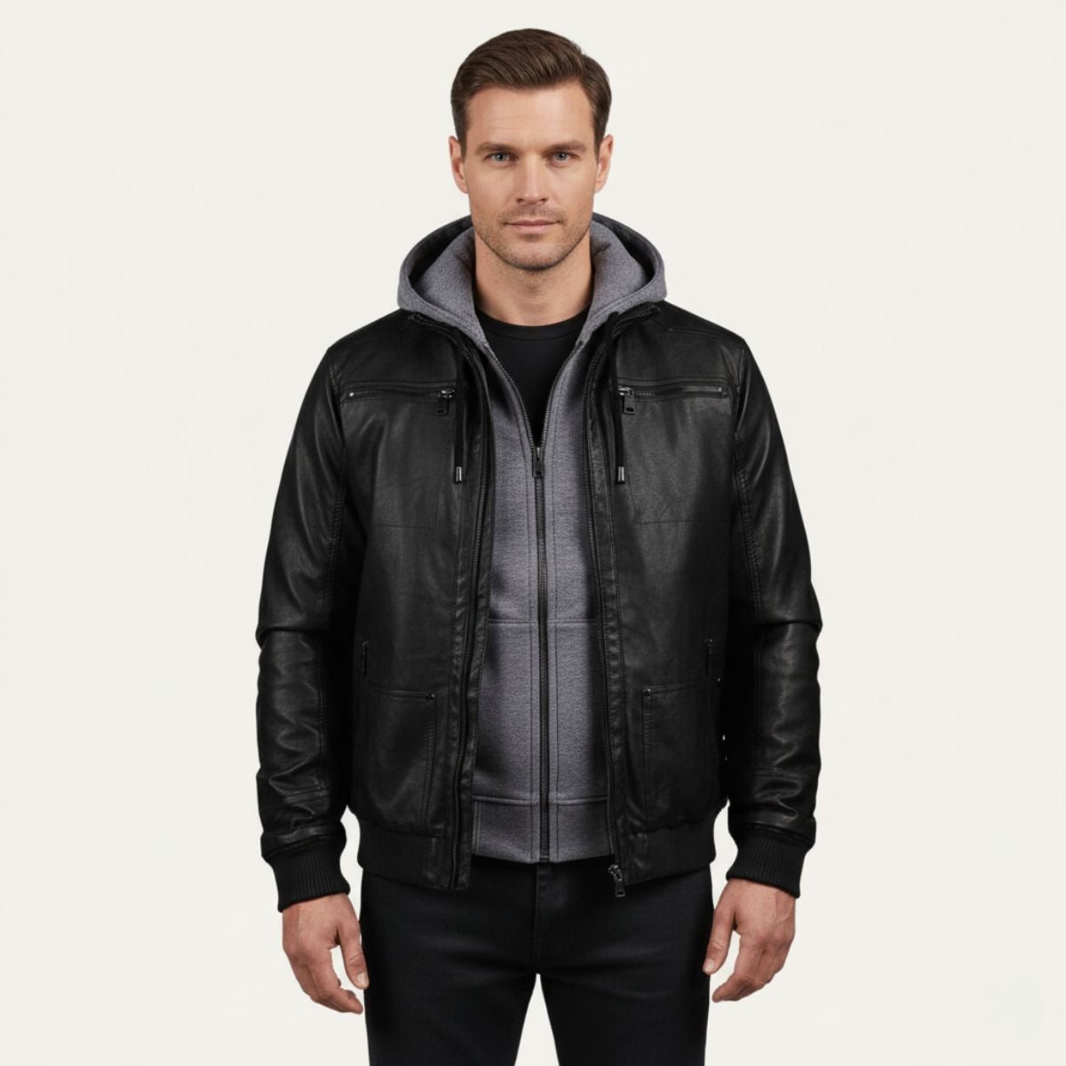 The Eversley Modern and Warm Leather Jacket for Men