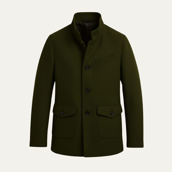 Wool Coat - Men’s Smart Tailored Overcoat