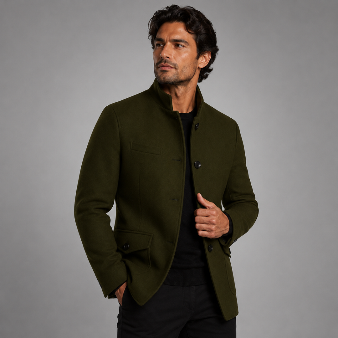 Wool Coat - Men’s Smart Tailored Overcoat
