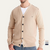 The Dulwich Men’s Casual V Neck Button Front Knit Cardigan