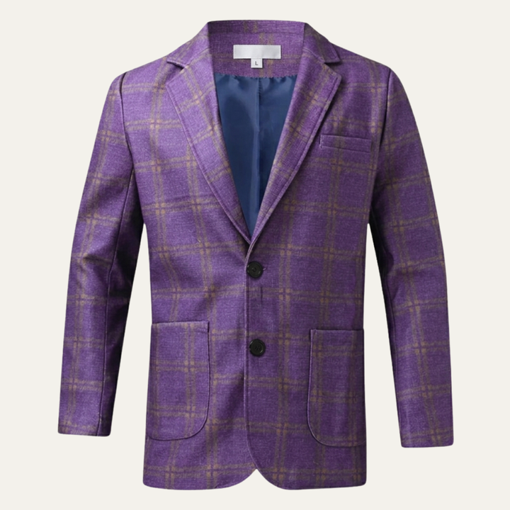 The Willoughby Men’s Classic Tailored Fit Suit Plaid Blazer
