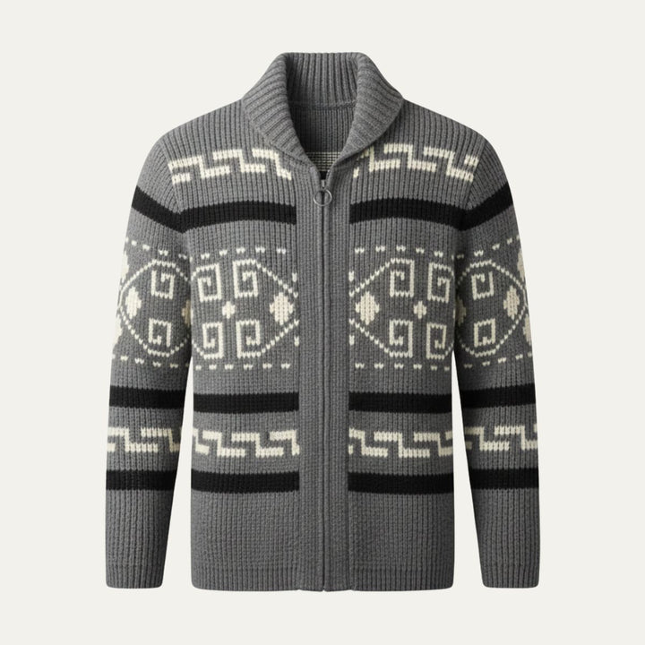 The Orvieto Men’s Vintage Thick Winter Shawl Collar Knit Cardigan