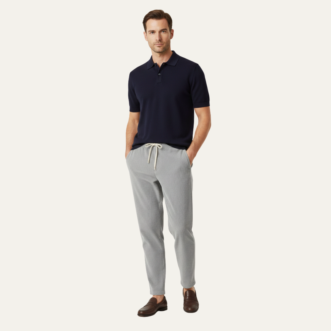 The Barrington Men’s Casual Ribbed Slim Fit Lightweight Pants