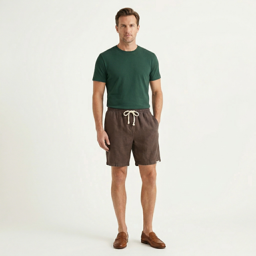 The Mapleford Men’s Casual Slim Fit Drawstring Beach Shorts