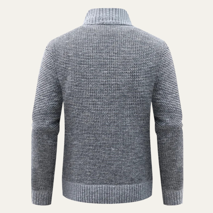 The Baveno Men’s Winter Zip Up Quilted Knit Puffer Jacket