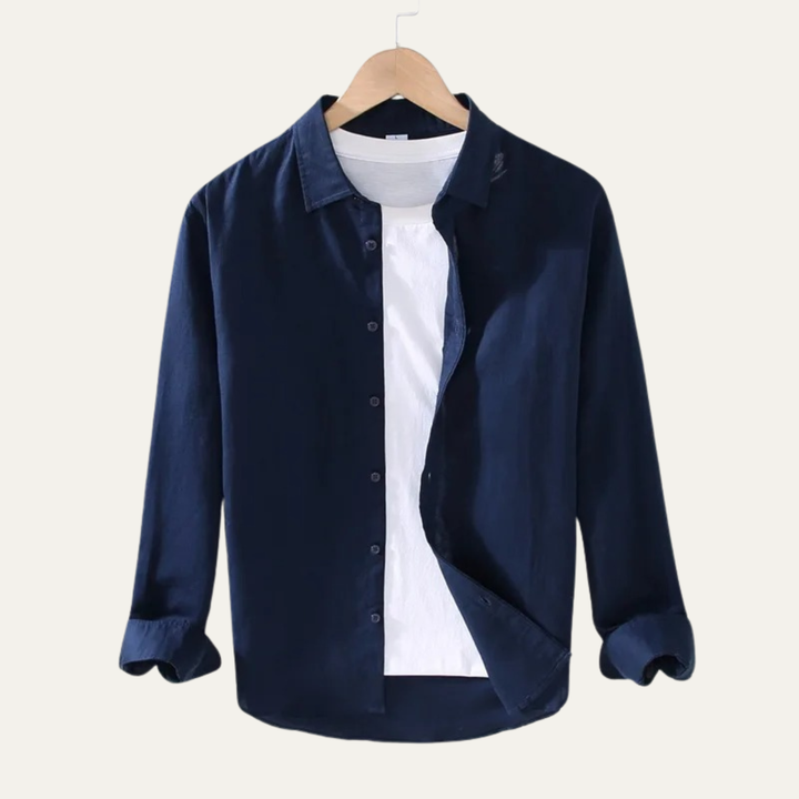 The Elmwood Park Men’s Summer Linen Cotton Retro Shirt