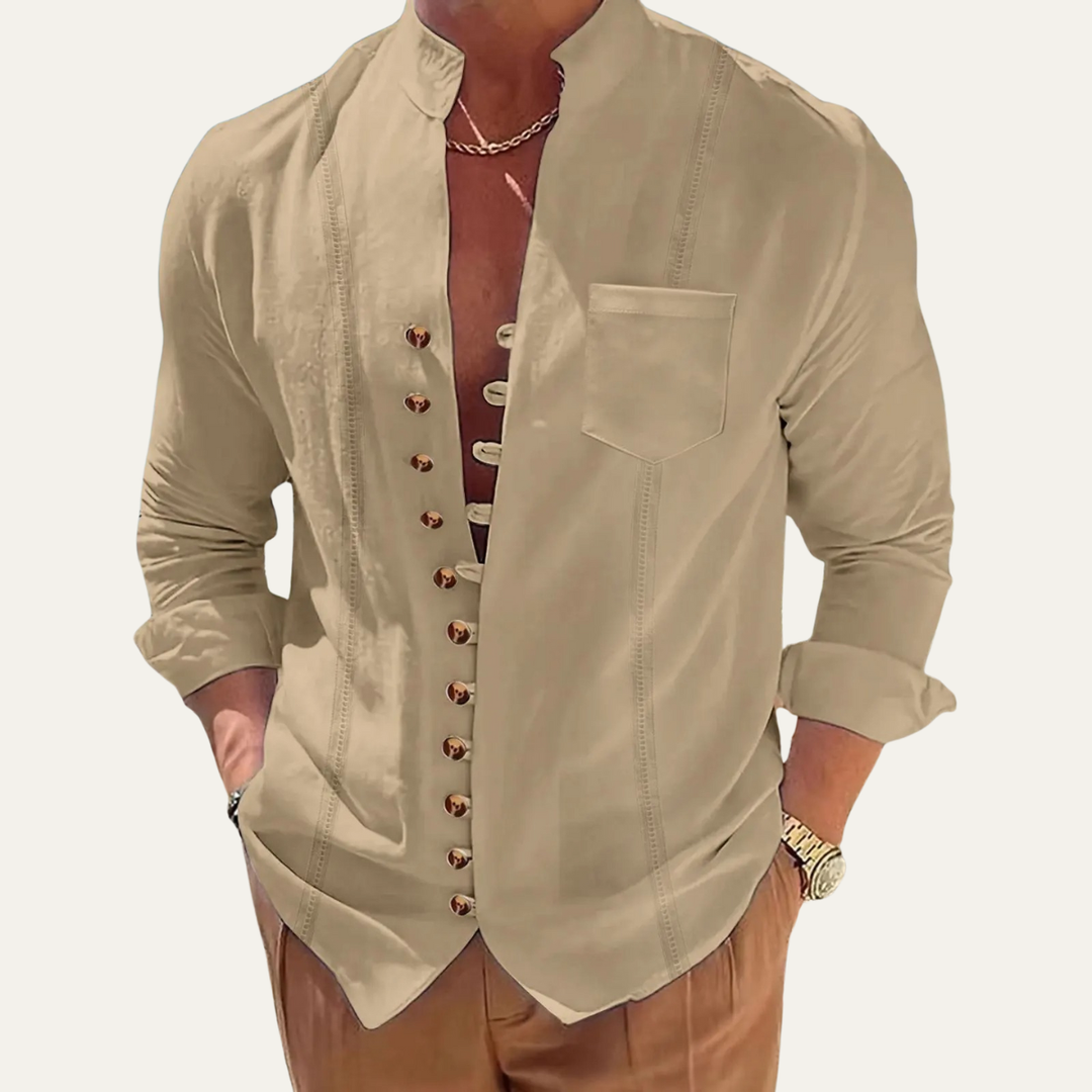 The Riverview Men’s Retro Multi Button Casual Summer Shirt