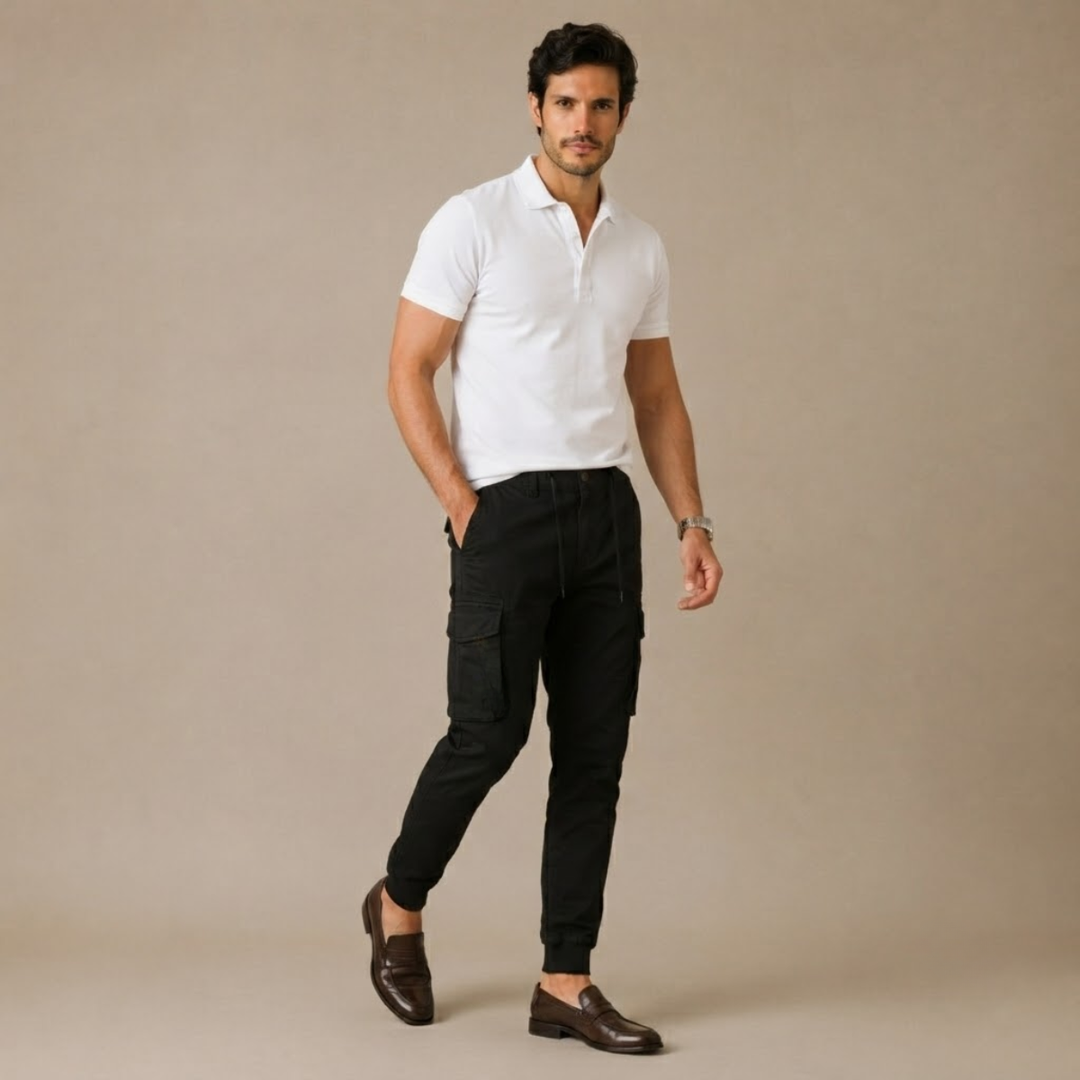 The Preston Men’s Casual Slim Fit Cargo Jogging Pants